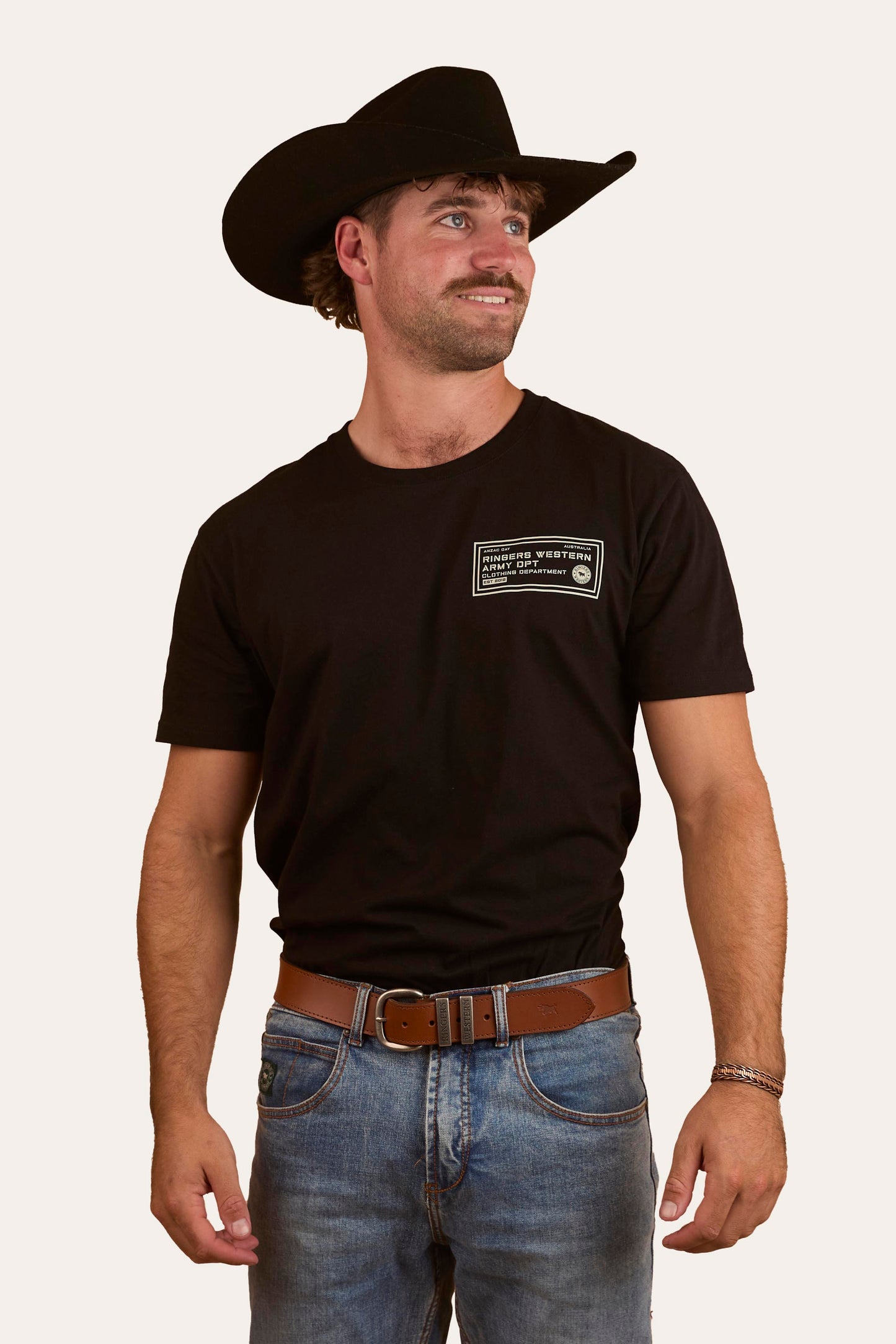 Two-Up Unisex T-Shirt - Black