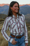 Bubba Womens Western Shirt - Burnt Red