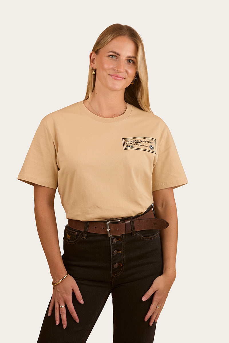 Two-Up Unisex T-Shirt - Dark Sand