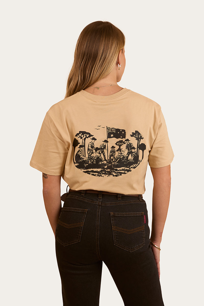 Two-Up Unisex T-Shirt - Dark Sand
