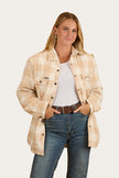 Sadie Womens Sherpa Flannel - Woodsmoke