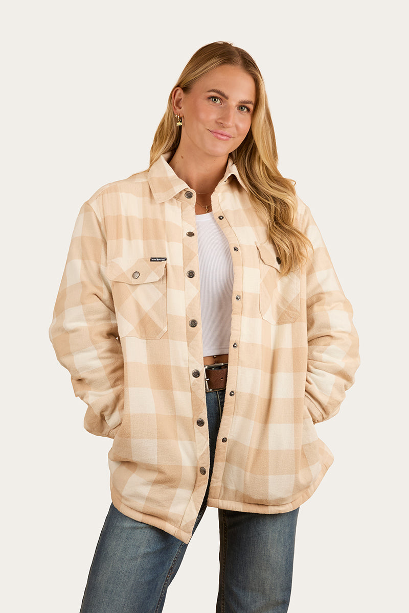 Sadie Womens Sherpa Flannel - Woodsmoke