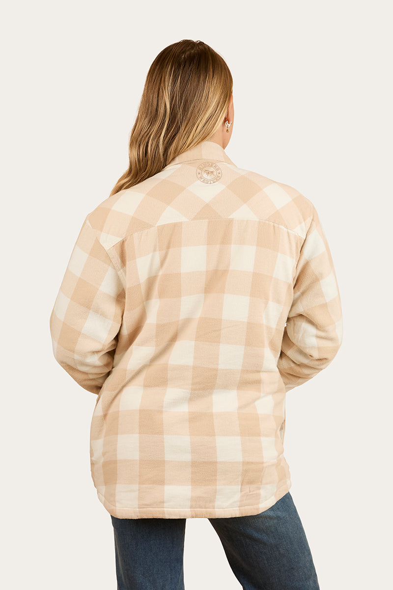 Sadie Womens Sherpa Flannel - Woodsmoke