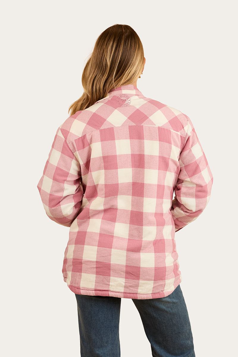 Sadie Womens Sherpa Flannel - Dusty Rose